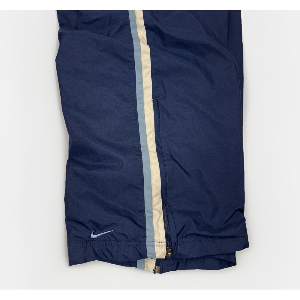 VTG‎ Y2K Nike Track Pants Men's XXL 2XL Navy Blue Gray Tag Striped Windbreaker